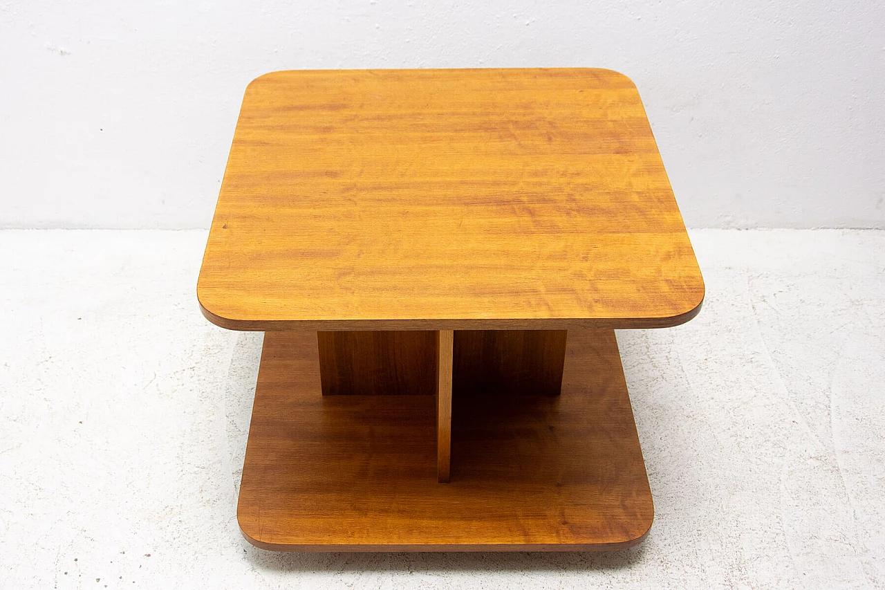 Tavolino da ufficio con ruote in noce, anni '70 7