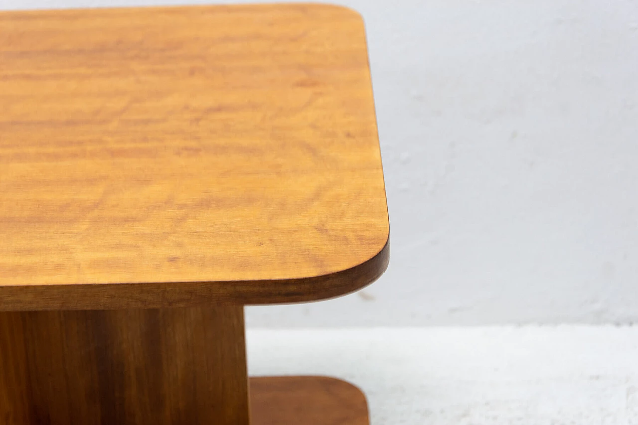 Tavolino da ufficio con ruote in noce, anni '70 9