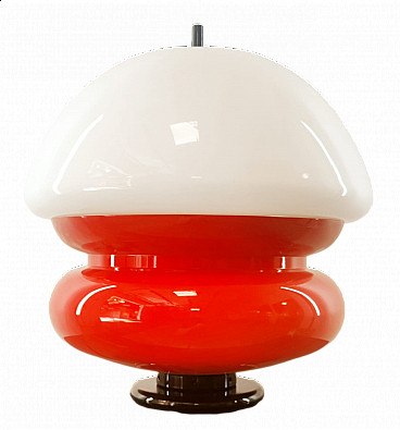 Red and white table lamp, 1970s