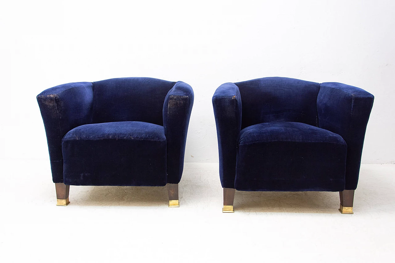 Coppia di poltrone Art Nouveau, inizio '900 1