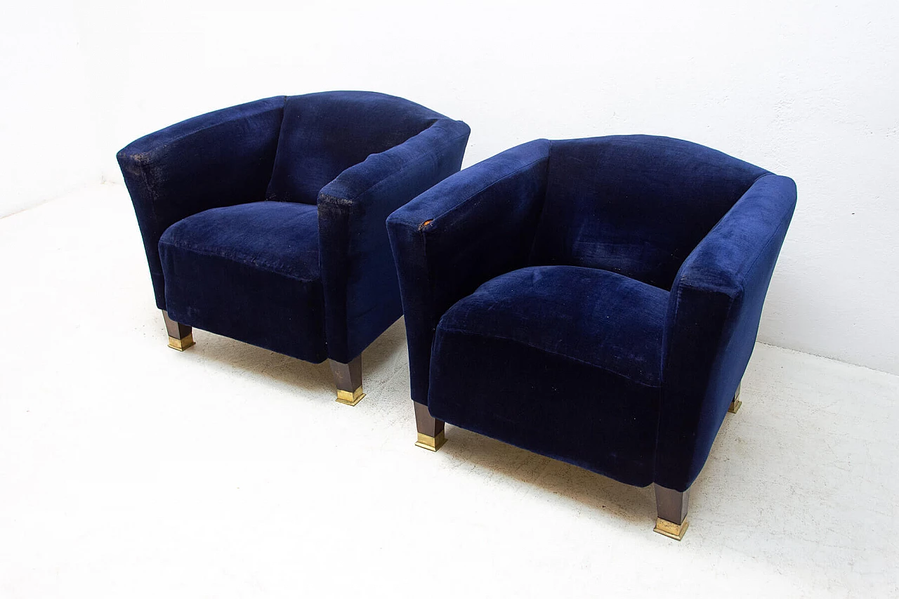 Coppia di poltrone Art Nouveau, inizio '900 3