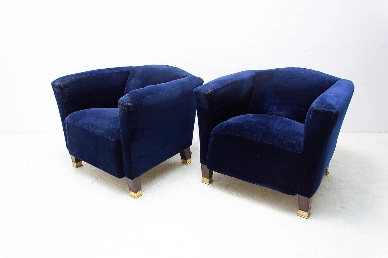 Coppia di poltrone Art Nouveau, inizio '900 5