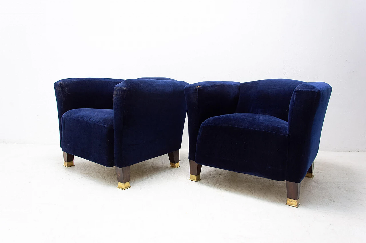 Coppia di poltrone Art Nouveau, inizio '900 6