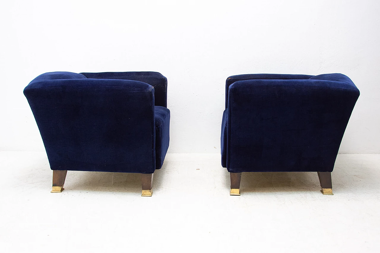 Coppia di poltrone Art Nouveau, inizio '900 7