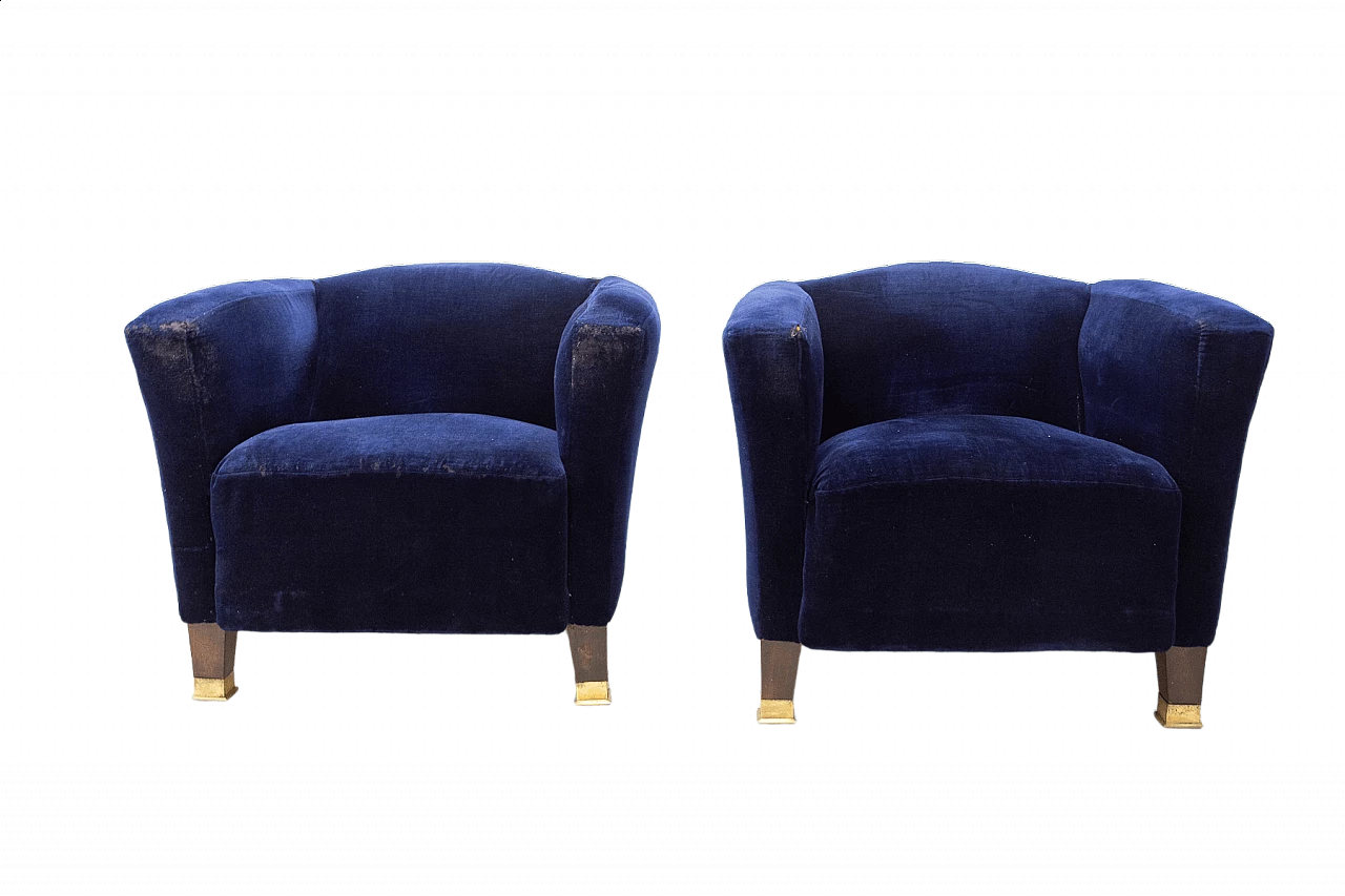 Coppia di poltrone Art Nouveau, inizio '900 20