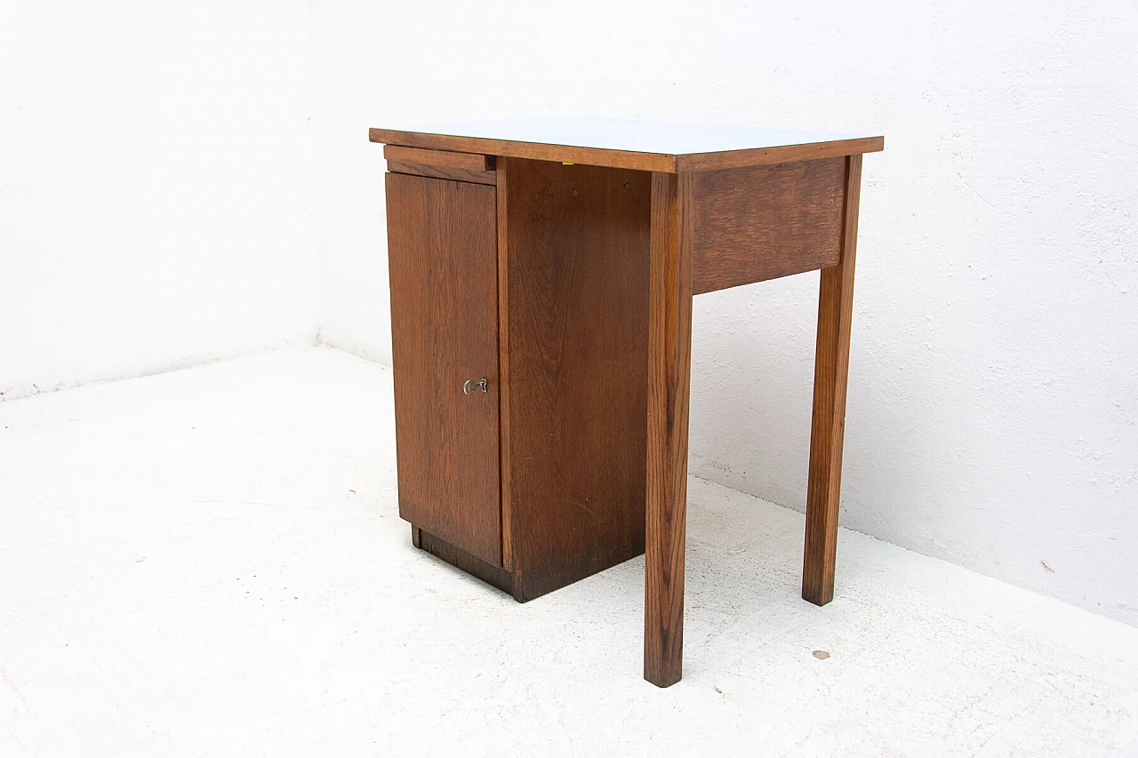 Oak desk with Formica top, 1960s 4