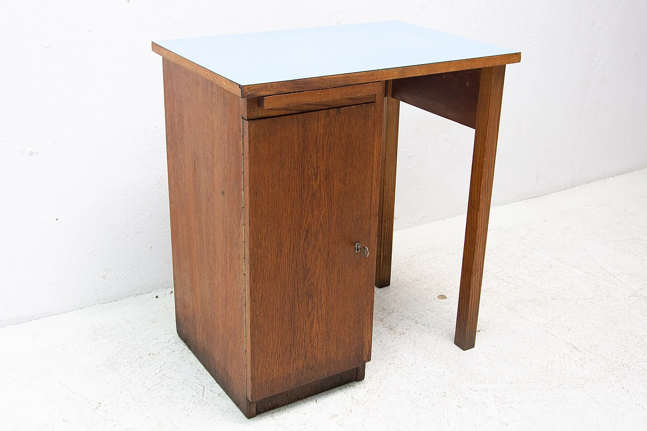 Oak desk with Formica top, 1960s 5
