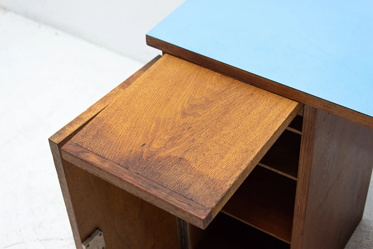 Oak desk with Formica top, 1960s 8