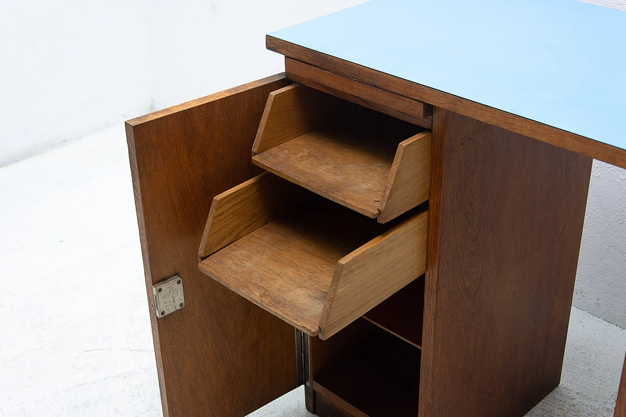 Oak desk with Formica top, 1960s 9