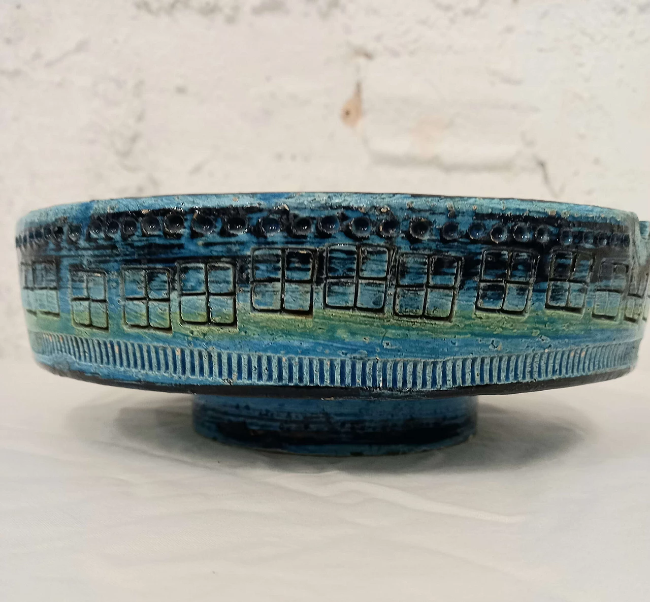 Posacenere in cotto Rimini Blu di Aldo Londi per Bitossi, anni '60 3