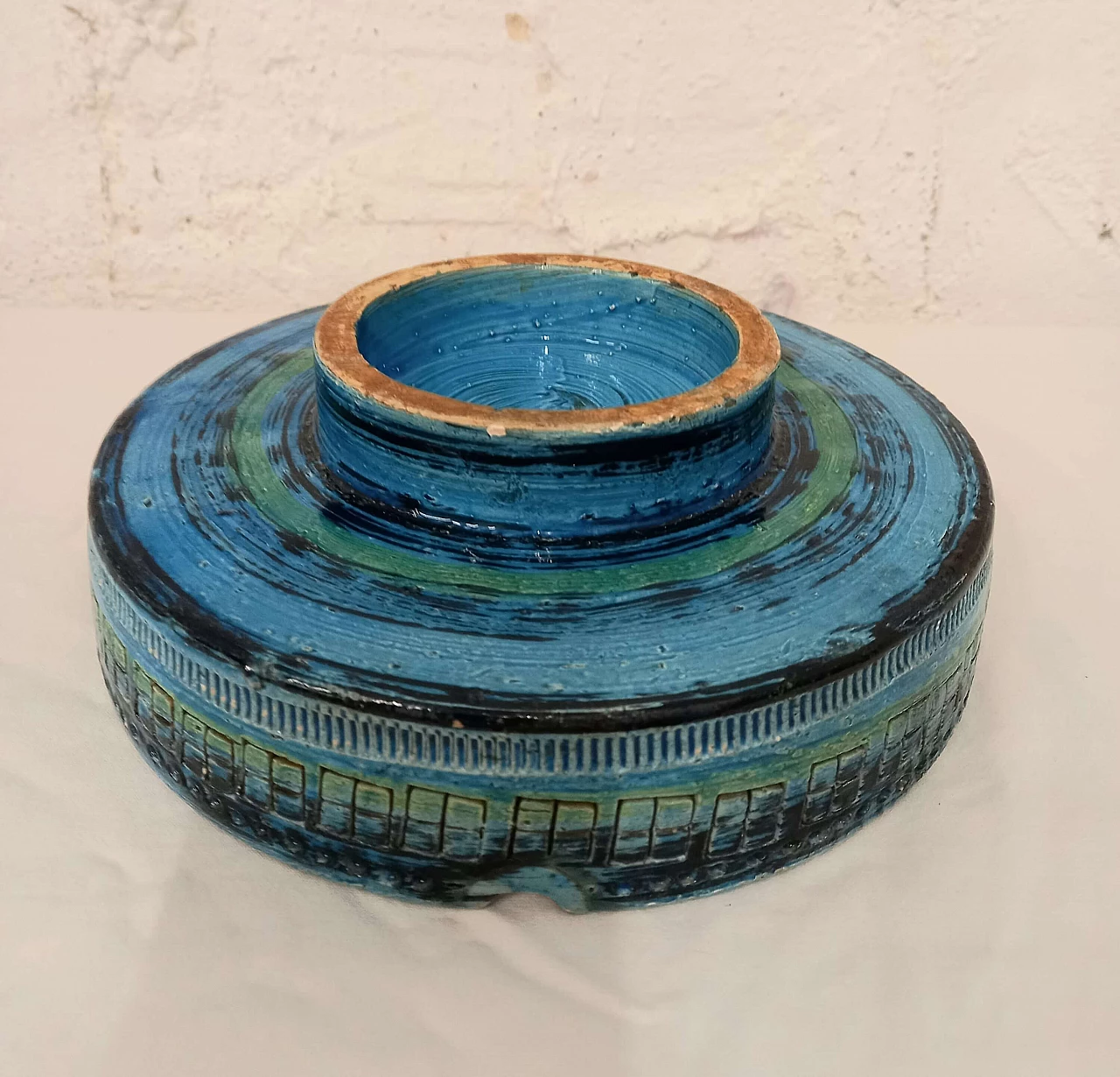 Posacenere in cotto Rimini Blu di Aldo Londi per Bitossi, anni '60 5