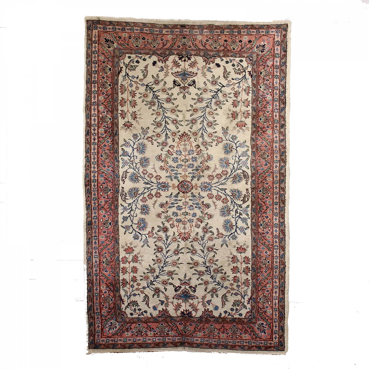 Turkish cotton and wool Ushak carpet 1