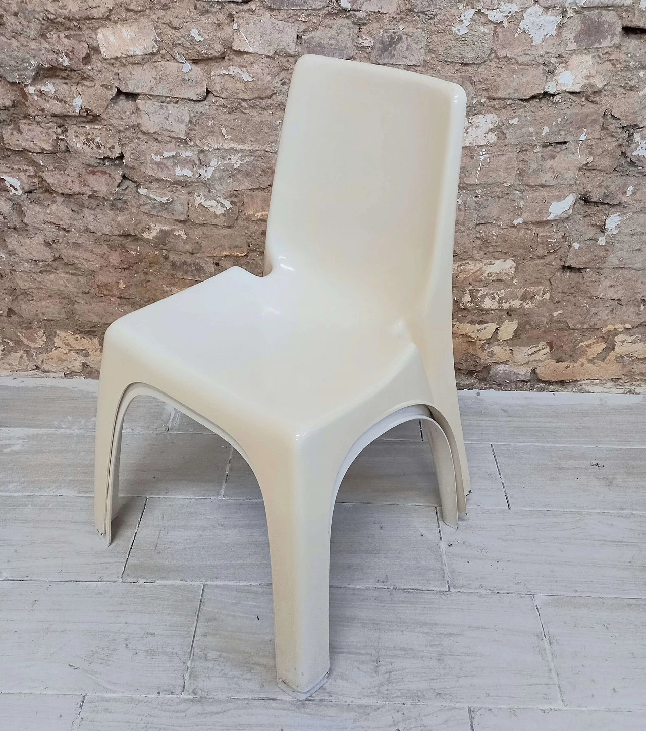 Pair of 4850 chairs in abs for Kartell, 1960s 3