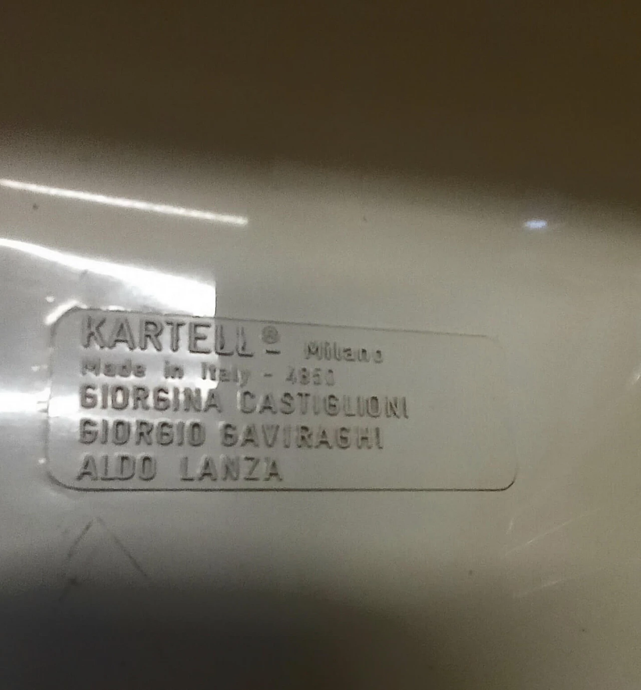 Pair of 4850 chairs in abs for Kartell, 1960s 4