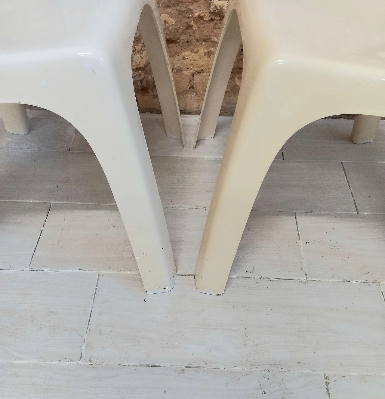 Pair of 4850 chairs in abs for Kartell, 1960s 8