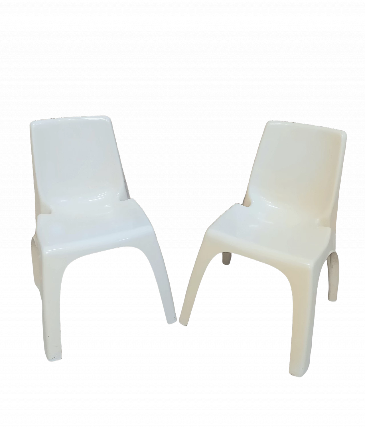 Pair of 4850 chairs in abs for Kartell, 1960s 11