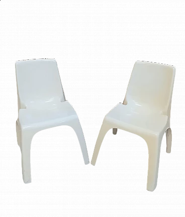 Pair of 4850 chairs in abs for Kartell, 1960s