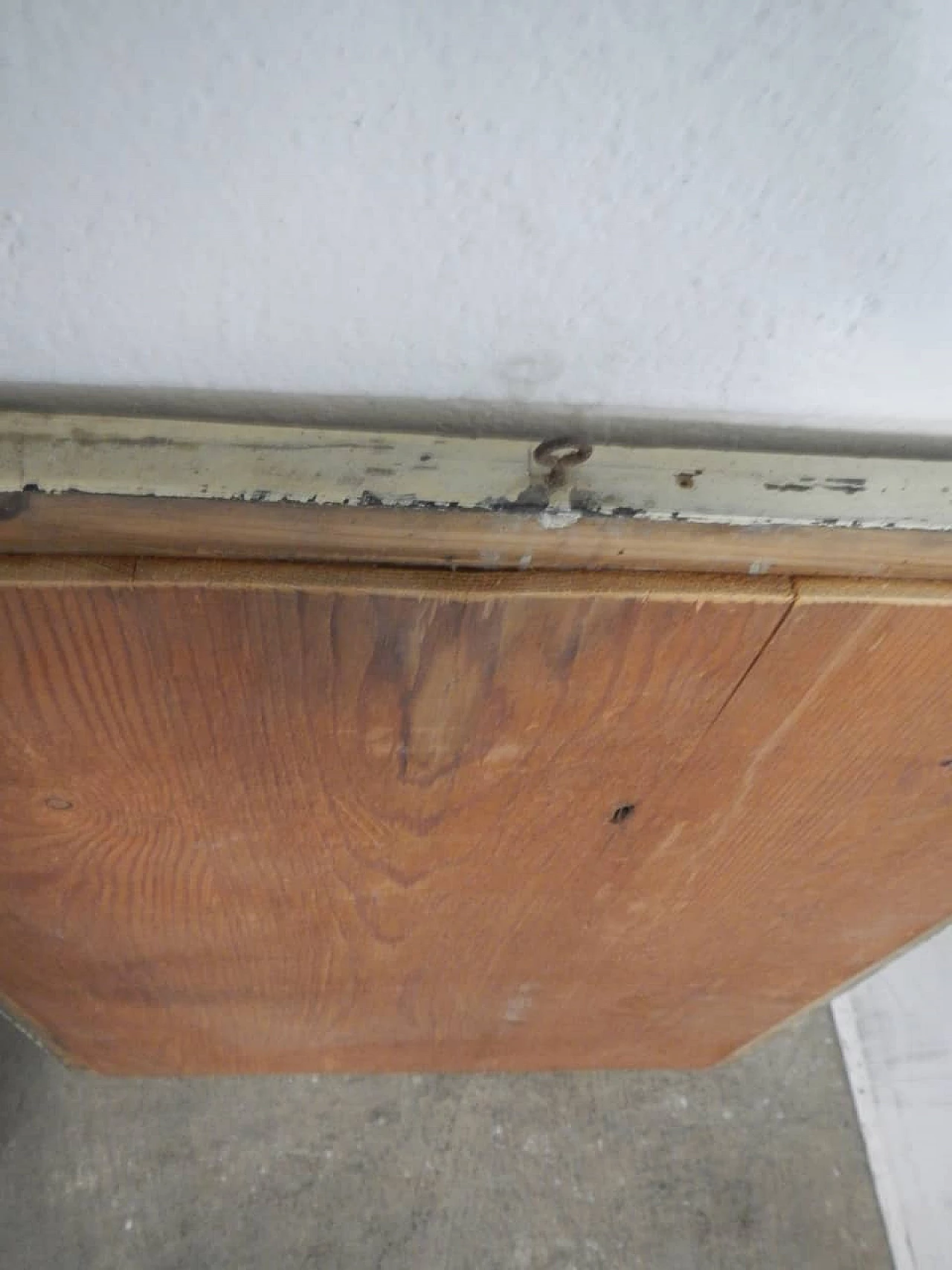 Specchio con cornice in legno di abete, anni '50 1