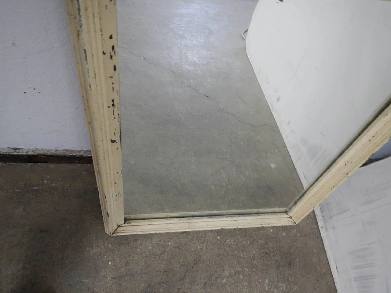 Specchio con cornice in legno di abete, anni '50 5