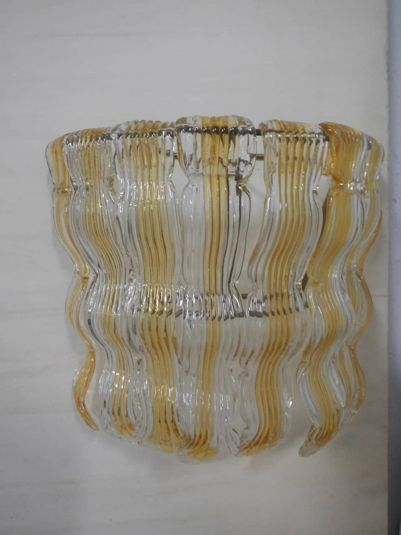 Coppia applique in vetro Murano, anni '70 9