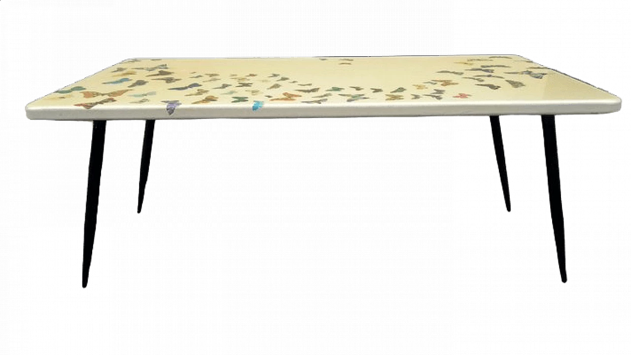 Tavolino da caffè in legno laccato, anni '50 10