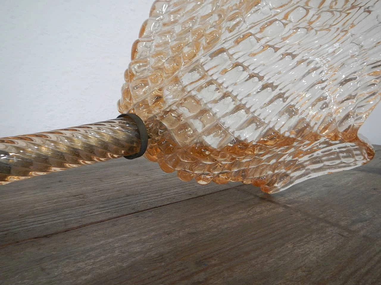 Murano glass and aluminium chandelier, 1940s 4