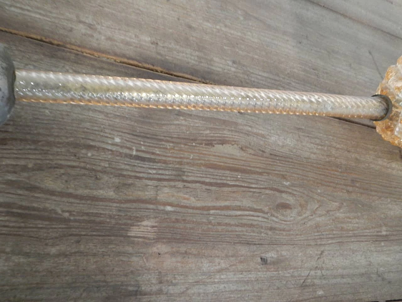 Murano glass and aluminium chandelier, 1940s 5