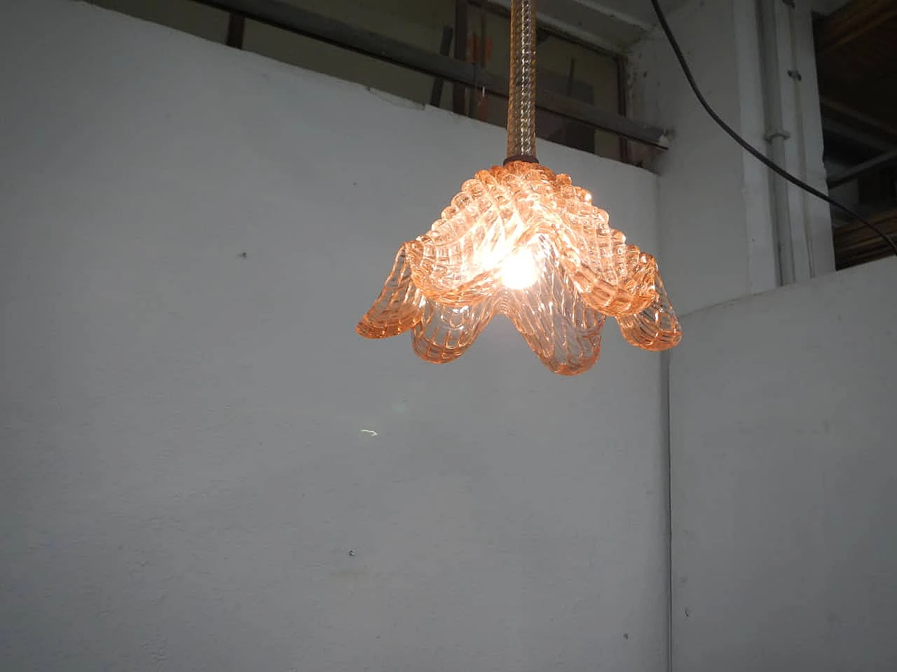 Murano glass and aluminium chandelier, 1940s 7