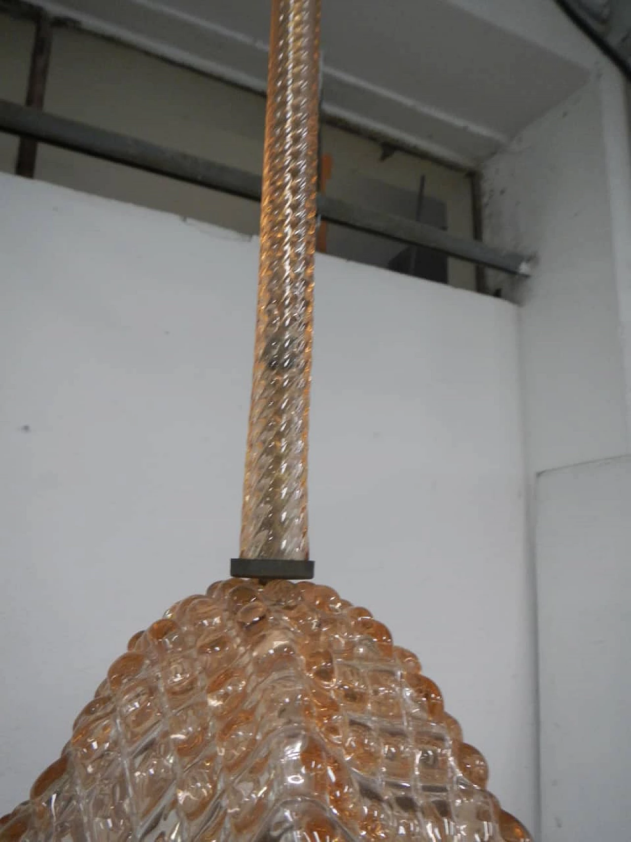 Murano glass and aluminium chandelier, 1940s 9