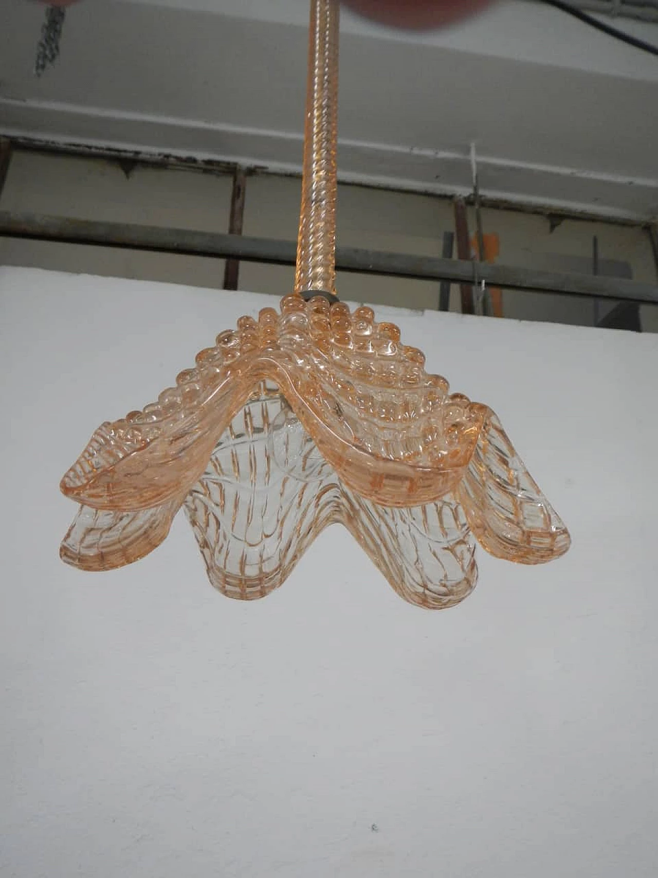 Murano glass and aluminium chandelier, 1940s 10