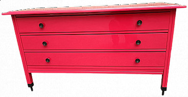 Red D154 chest of drawers by Carlo De Carli for Luigi Sormani, 1960s