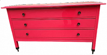 Red D154 chest of drawers by Carlo De Carli for Luigi Sormani, 1960s