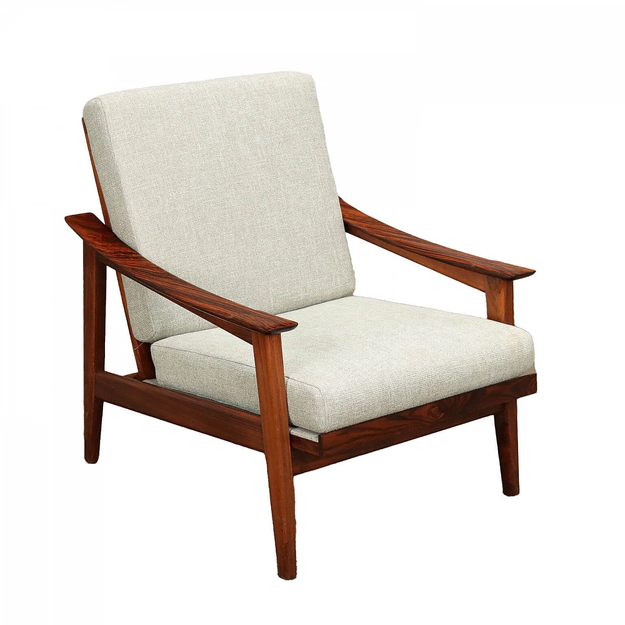 Recliner armchair in rosewood, 1960s 1