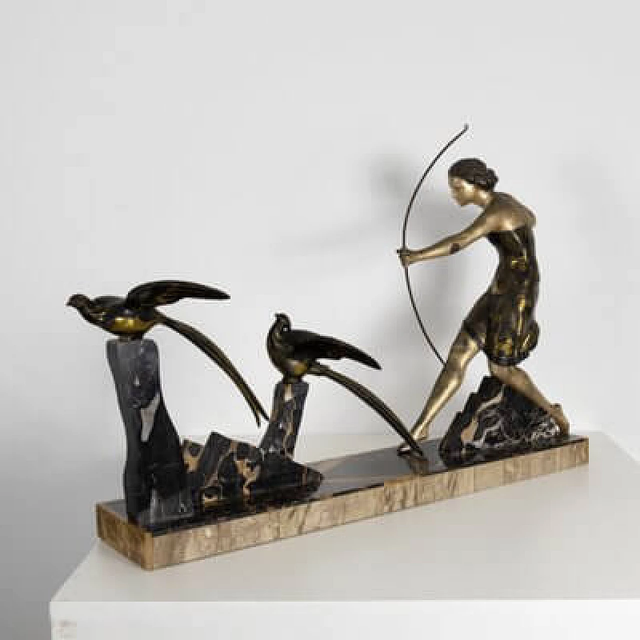 French marble and bronze sculpture from Uriano, early 20th century 2
