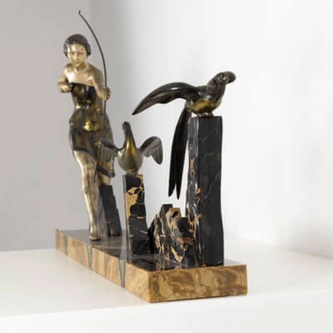 French marble and bronze sculpture from Uriano, early 20th century 3