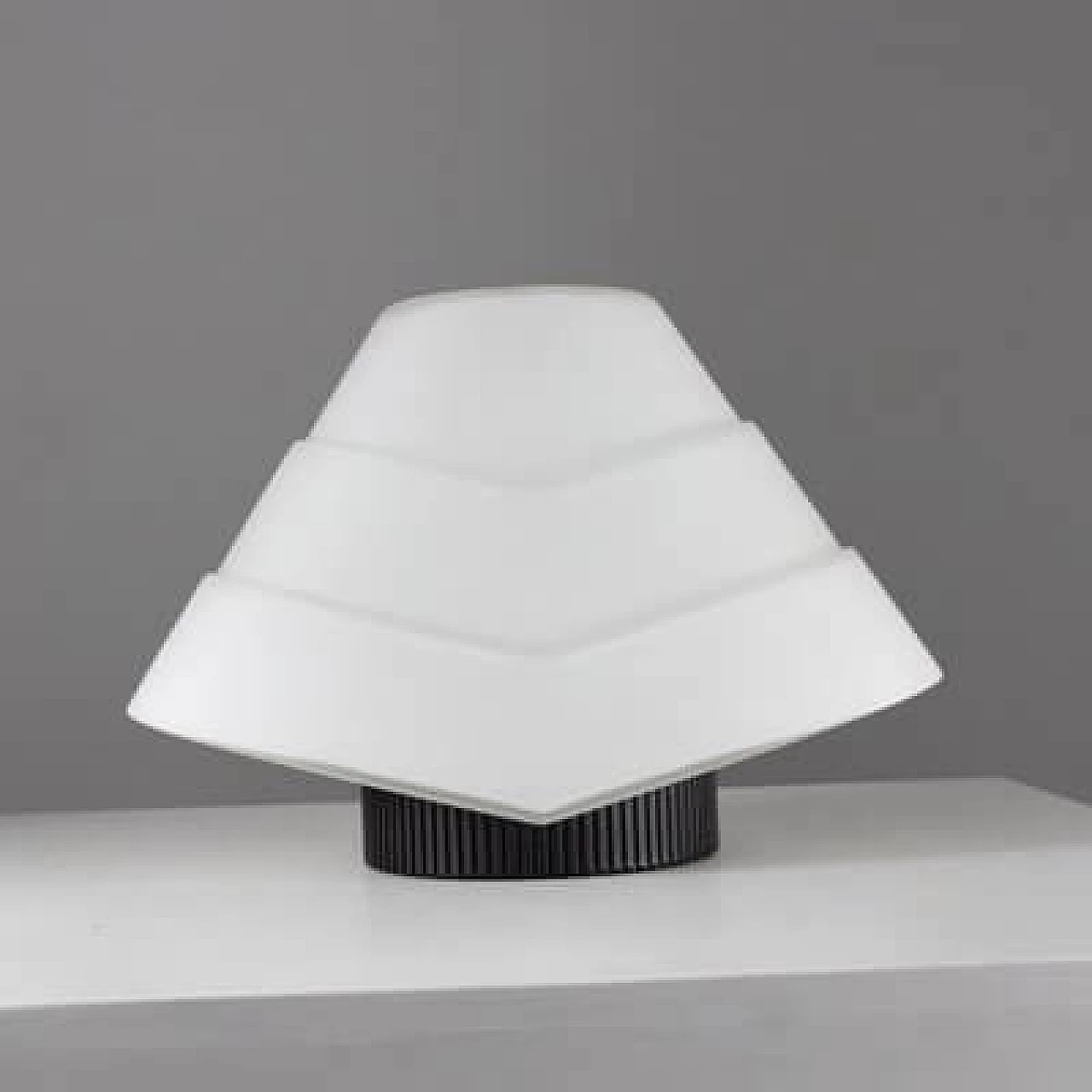 Glass and metal table lamp, 1990s 1