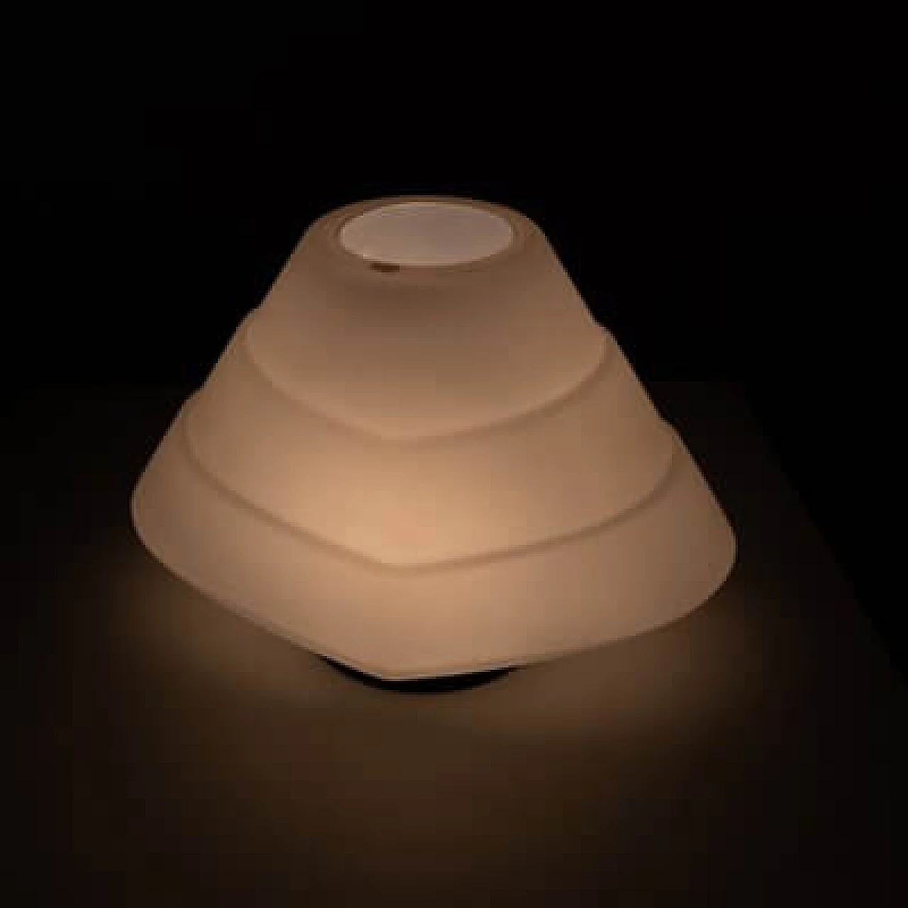 Glass and metal table lamp, 1990s 3