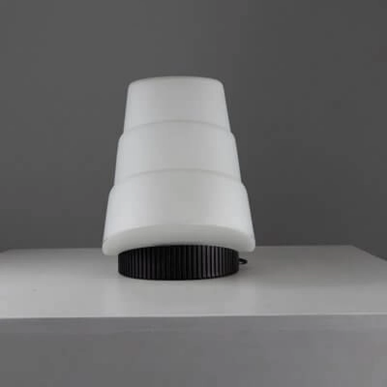 Glass and metal table lamp, 1990s 5