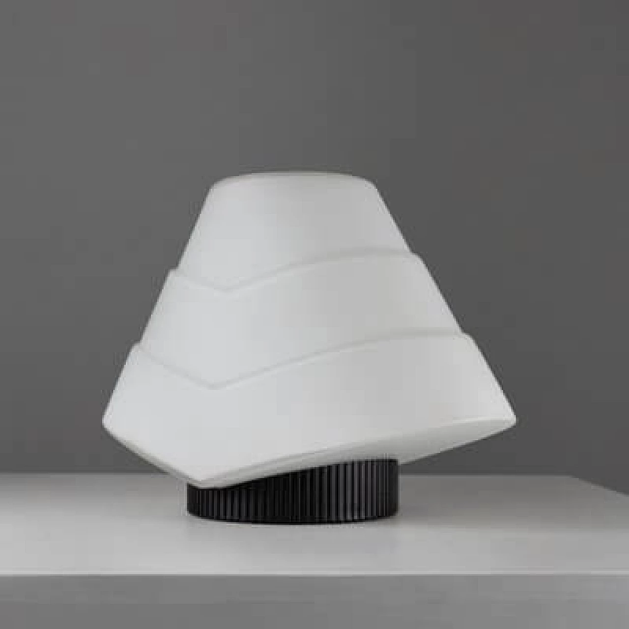 Glass and metal table lamp, 1990s 8