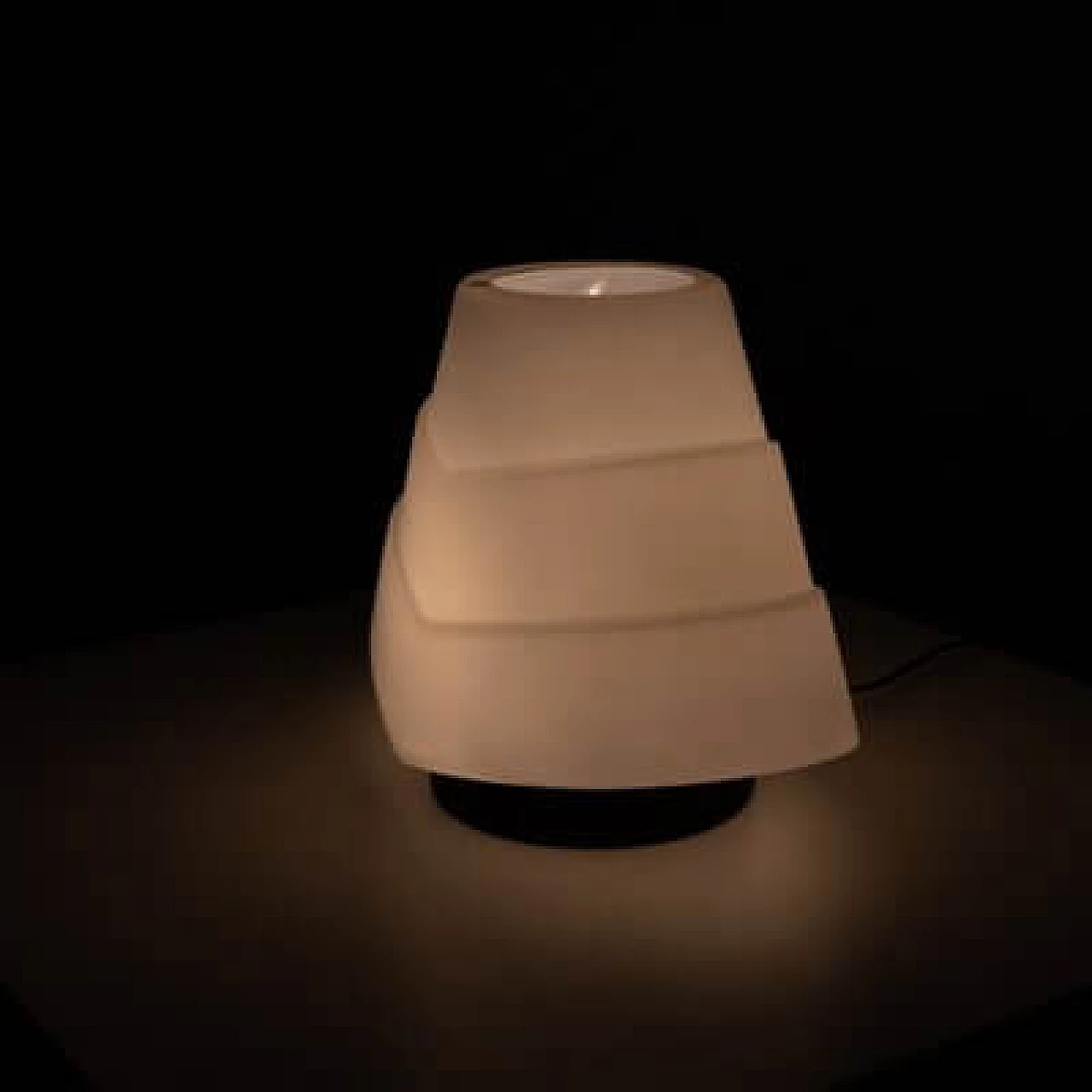 Glass and metal table lamp, 1990s 9