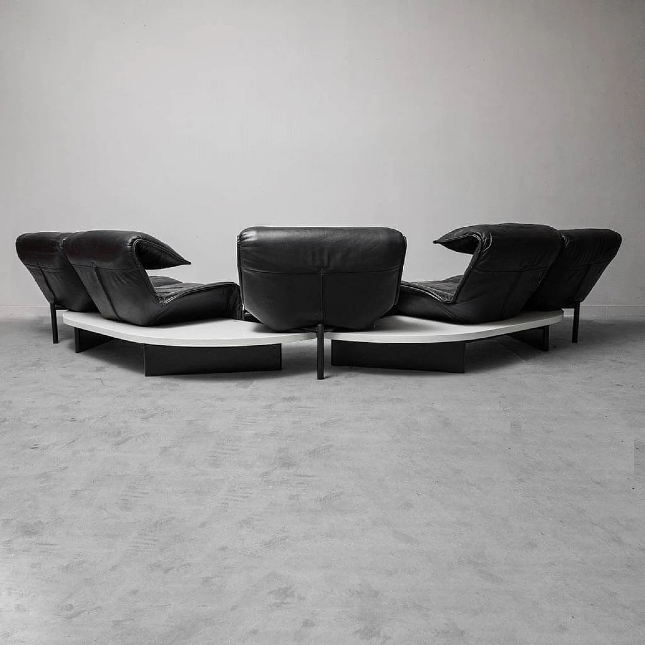 Veranda 5-seater sofa by Vico Magistretti for Cassina, 1980s 8