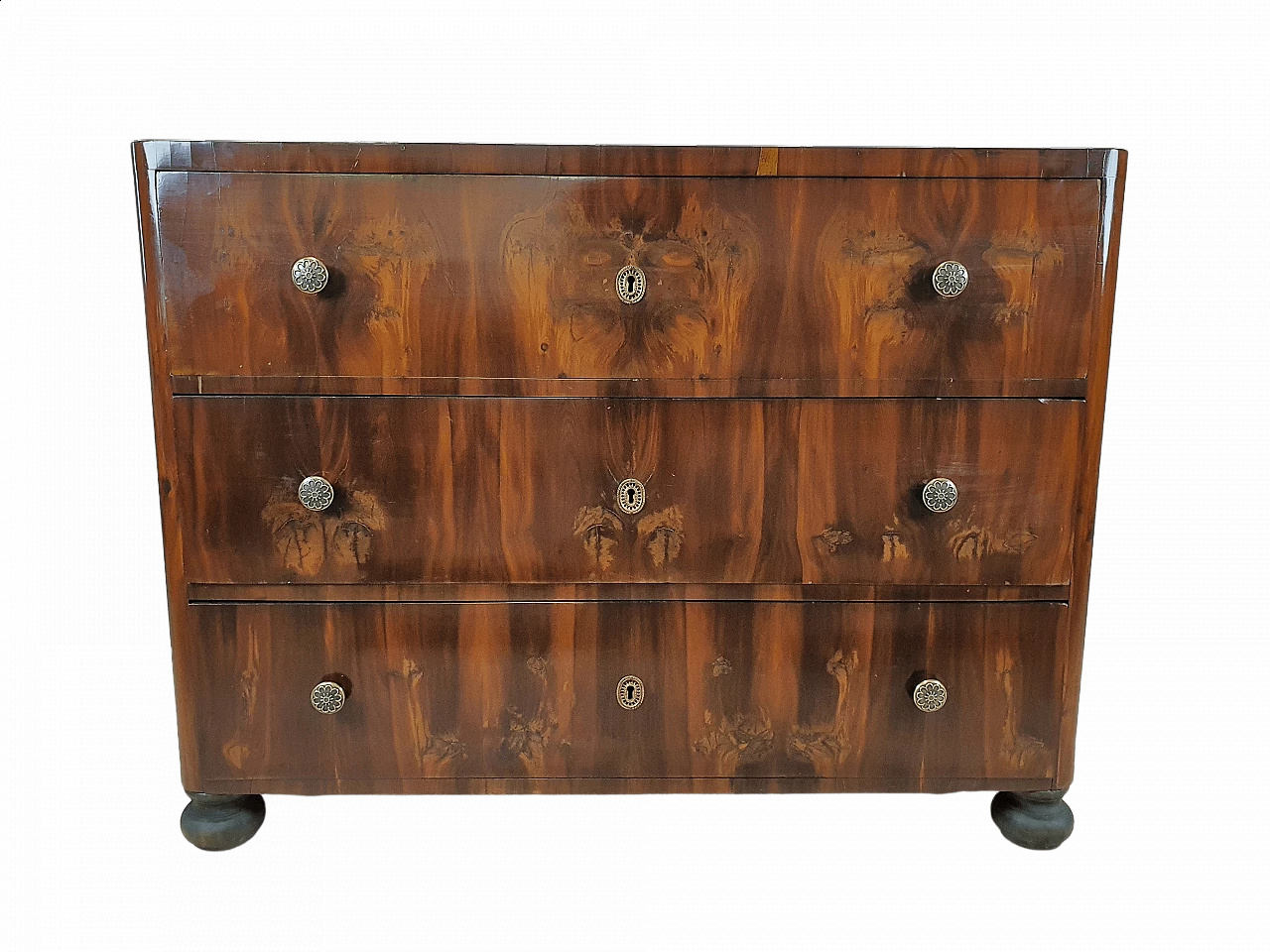 Comò con 3 cassetti e piedi a cipolla, inizio '900 30