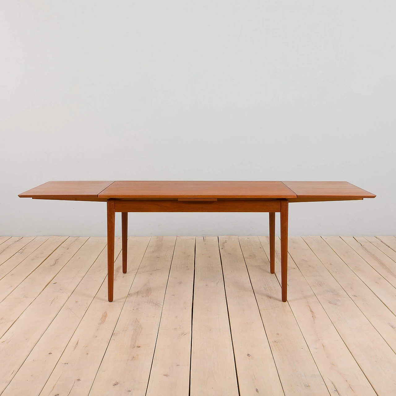 Rectangular extendable teak dining table, 1960s 7