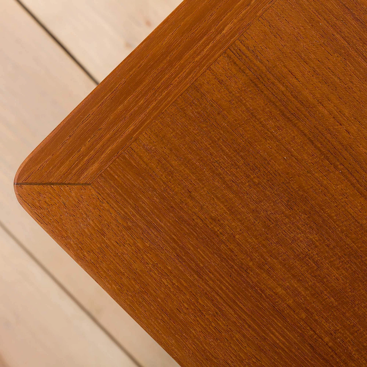 Tavolo da pranzo rettangolare allungabile in teak, anni '60 12