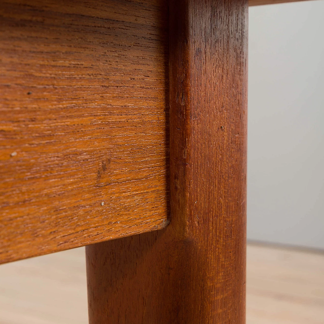 Tavolo da pranzo rettangolare allungabile in teak, anni '60 13