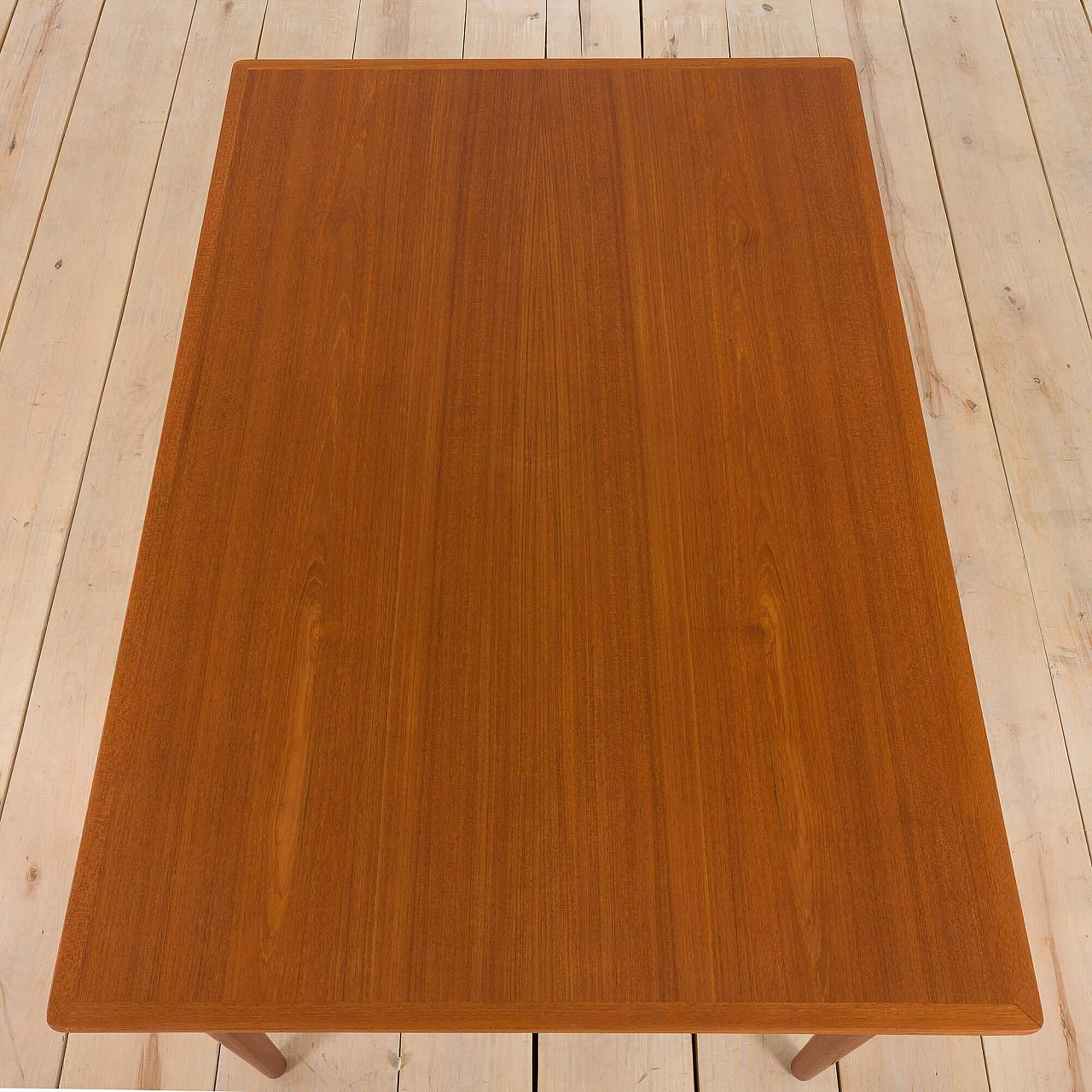 Rectangular extendable teak dining table, 1960s 14