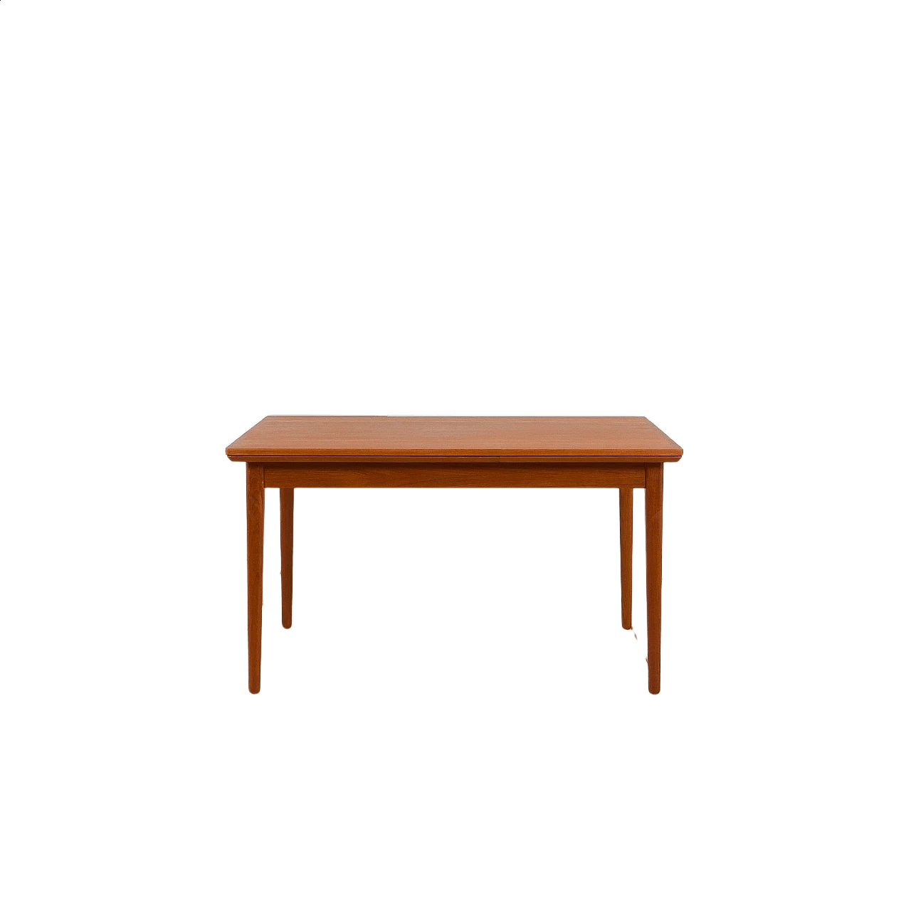 Tavolo da pranzo rettangolare allungabile in teak, anni '60 19