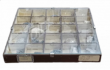 4 School display cabinets with minerals, early 20th century