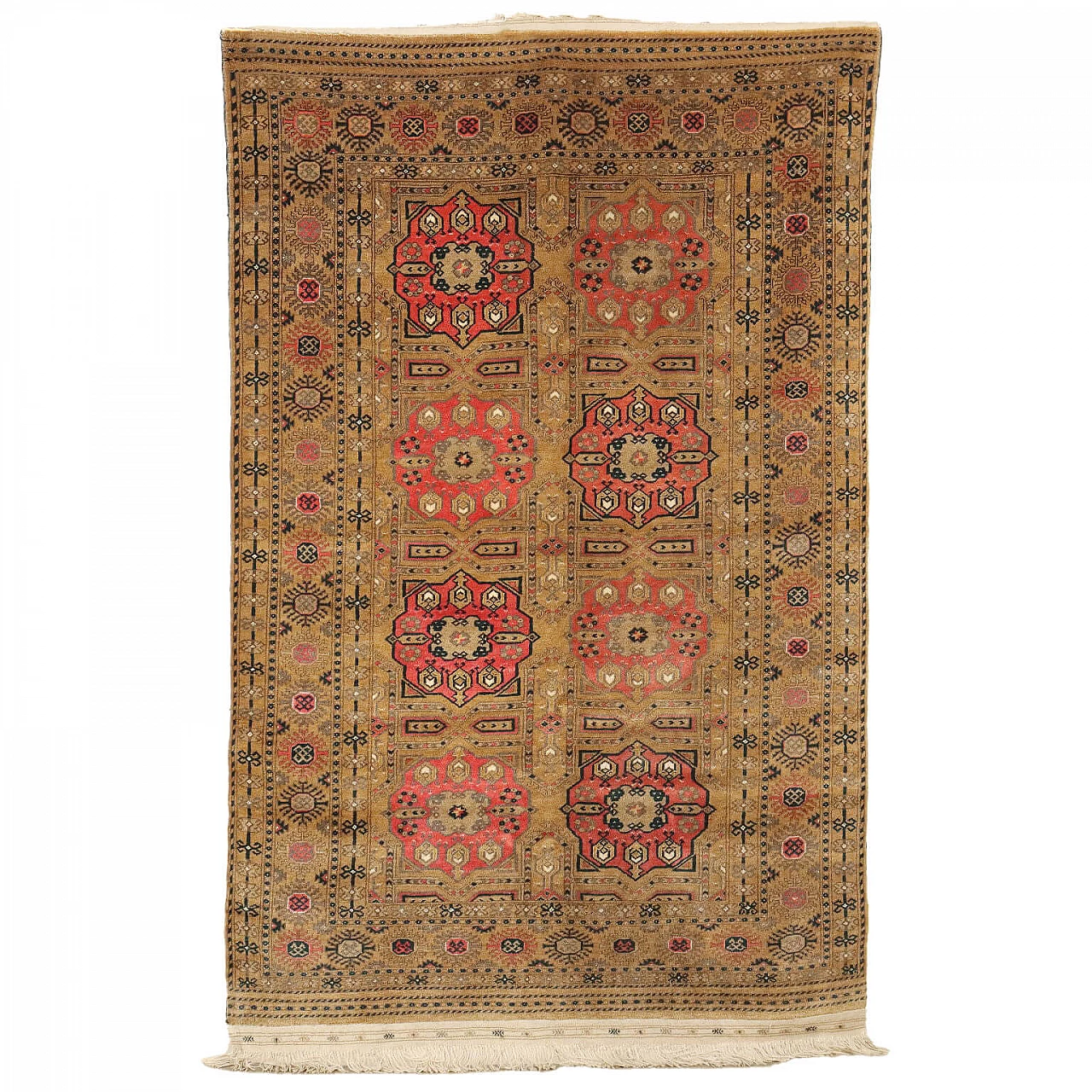 Pakistani Bukhara cotton and wool rug 1