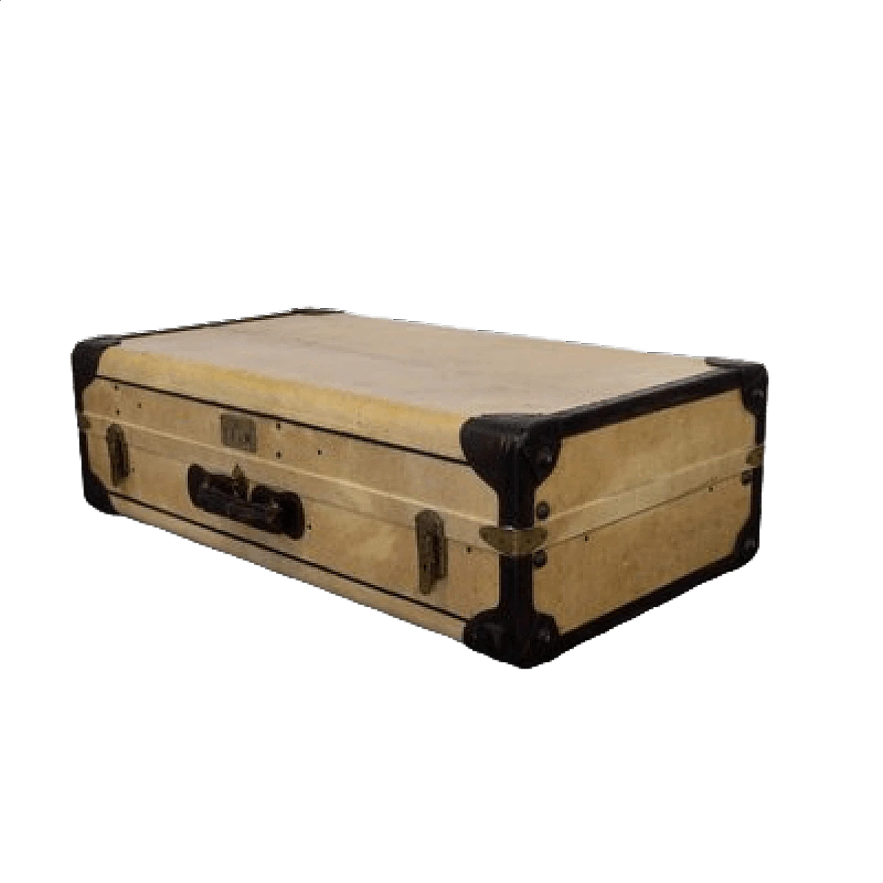 Leather and parchment suitcase, 1960s 14
